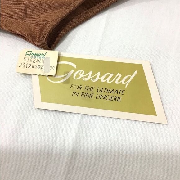 LGWU USA Made Gossard Artemis 70s Lace Night Gown Brown Vintage Size Medium - Picture 8 of 11